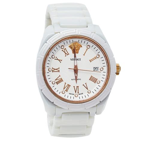 versace white ceramic watch